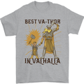 Best Va Thor in Valhalla Viking Fathers Day Mens T-Shirt Cotton Gildan Sports Grey
