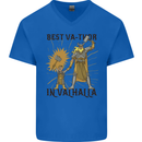 Best Va Thor in Valhalla Viking Fathers Day Mens V-Neck Cotton T-Shirt Royal Blue