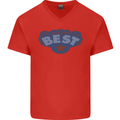 Best as Worn by Roger Daltrey Mens V-Neck Cotton T-Shirt Red