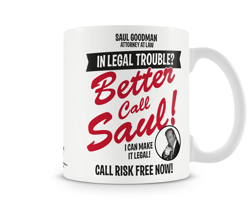 Better Call Saul in legal trouble white coffee mug