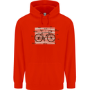 Bicycle Anatomy Funny Cycling Cyclist Funny Childrens Kids Hoodie Bright Red