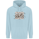 Bicycle Anatomy Funny Cycling Cyclist Funny Childrens Kids Hoodie Light Blue