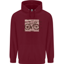Bicycle Anatomy Funny Cycling Cyclist Funny Childrens Kids Hoodie Maroon
