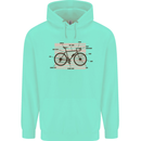Bicycle Anatomy Funny Cycling Cyclist Funny Childrens Kids Hoodie Peppermint