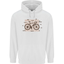 Bicycle Anatomy Funny Cycling Cyclist Funny Childrens Kids Hoodie White