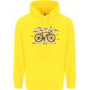 Bicycle Anatomy Funny Cycling Cyclist Funny Childrens Kids Hoodie Yellow