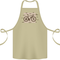 Bicycle Anatomy Funny Cycling Cyclist Funny Cotton Apron 100% Organic Khaki
