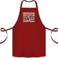 Bicycle Anatomy Funny Cycling Cyclist Funny Cotton Apron 100% Organic Maroon