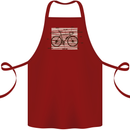 Bicycle Anatomy Funny Cycling Cyclist Funny Cotton Apron 100% Organic Maroon