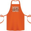 Bicycle Anatomy Funny Cycling Cyclist Funny Cotton Apron 100% Organic Orange