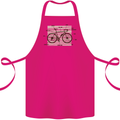 Bicycle Anatomy Funny Cycling Cyclist Funny Cotton Apron 100% Organic Pink