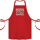 Bicycle Anatomy Funny Cycling Cyclist Funny Cotton Apron 100% Organic Red