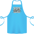 Bicycle Anatomy Funny Cycling Cyclist Funny Cotton Apron 100% Organic Turquoise