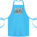Bicycle Anatomy Funny Cycling Cyclist Funny Cotton Apron 100% Organic Turquoise
