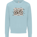 Bicycle Anatomy Funny Cycling Cyclist Funny Kids Sweatshirt Jumper Light Blue
