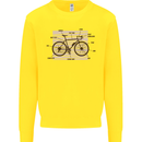 Bicycle Anatomy Funny Cycling Cyclist Funny Kids Sweatshirt Jumper Yellow