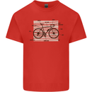 Bicycle Anatomy Funny Cycling Cyclist Funny Kids T-Shirt Childrens Red