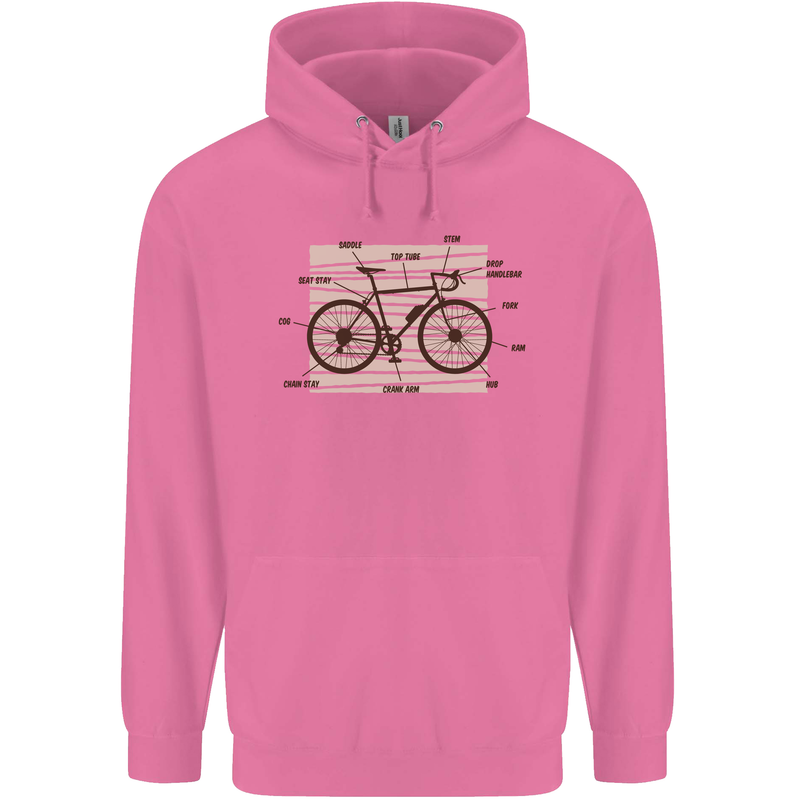 Bicycle Anatomy Funny Cycling Cyclist Funny Mens 80% Cotton Hoodie Azelea