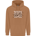 Bicycle Anatomy Funny Cycling Cyclist Funny Mens 80% Cotton Hoodie Caramel Latte