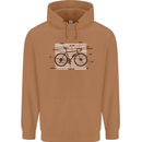 Bicycle Anatomy Funny Cycling Cyclist Funny Mens 80% Cotton Hoodie Caramel Latte
