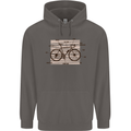 Bicycle Anatomy Funny Cycling Cyclist Funny Mens 80% Cotton Hoodie Charcoal