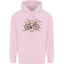 Bicycle Anatomy Funny Cycling Cyclist Funny Mens 80% Cotton Hoodie Light Pink