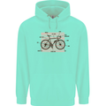 Bicycle Anatomy Funny Cycling Cyclist Funny Mens 80% Cotton Hoodie Peppermint