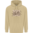 Bicycle Anatomy Funny Cycling Cyclist Funny Mens 80% Cotton Hoodie Sand
