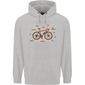 Bicycle Anatomy Funny Cycling Cyclist Funny Mens 80% Cotton Hoodie Sports Grey