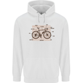 Bicycle Anatomy Funny Cycling Cyclist Funny Mens 80% Cotton Hoodie White