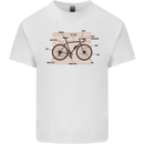 Bicycle Anatomy Funny Cycling Cyclist Funny Mens Cotton T-Shirt Tee Top White