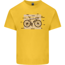 Bicycle Anatomy Funny Cycling Cyclist Funny Mens Cotton T-Shirt Tee Top Yellow