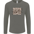 Bicycle Anatomy Funny Cycling Cyclist Funny Mens Long Sleeve T-Shirt Charcoal
