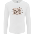 Bicycle Anatomy Funny Cycling Cyclist Funny Mens Long Sleeve T-Shirt White