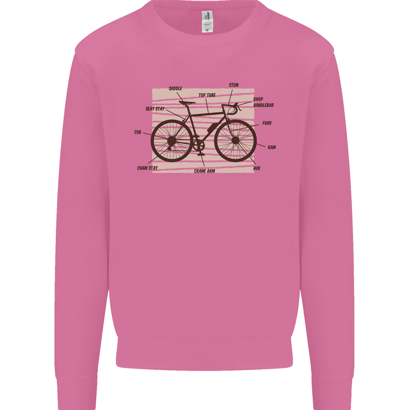 Bicycle Anatomy Funny Cycling Cyclist Funny Mens Sweatshirt Jumper Azalea