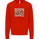 Bicycle Anatomy Funny Cycling Cyclist Funny Mens Sweatshirt Jumper Bright Red