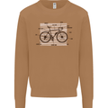 Bicycle Anatomy Funny Cycling Cyclist Funny Mens Sweatshirt Jumper Caramel Latte