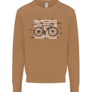 Bicycle Anatomy Funny Cycling Cyclist Funny Mens Sweatshirt Jumper Caramel Latte