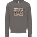 Bicycle Anatomy Funny Cycling Cyclist Funny Mens Sweatshirt Jumper Charcoal