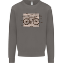 Bicycle Anatomy Funny Cycling Cyclist Funny Mens Sweatshirt Jumper Charcoal