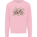Bicycle Anatomy Funny Cycling Cyclist Funny Mens Sweatshirt Jumper Light Pink