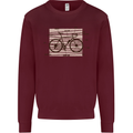 Bicycle Anatomy Funny Cycling Cyclist Funny Mens Sweatshirt Jumper Maroon