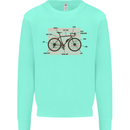 Bicycle Anatomy Funny Cycling Cyclist Funny Mens Sweatshirt Jumper Peppermint