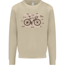 Bicycle Anatomy Funny Cycling Cyclist Funny Mens Sweatshirt Jumper Sand