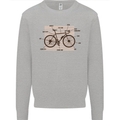 Bicycle Anatomy Funny Cycling Cyclist Funny Mens Sweatshirt Jumper Sports Grey