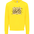 Bicycle Anatomy Funny Cycling Cyclist Funny Mens Sweatshirt Jumper Yellow