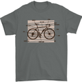 Bicycle Anatomy Funny Cycling Cyclist Funny Mens T-Shirt 100% Cotton Charcoal