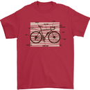 Bicycle Anatomy Funny Cycling Cyclist Funny Mens T-Shirt 100% Cotton Red