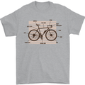 Bicycle Anatomy Funny Cycling Cyclist Funny Mens T-Shirt 100% Cotton Sports Grey