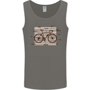 Bicycle Anatomy Funny Cycling Cyclist Funny Mens Vest Tank Top Charcoal